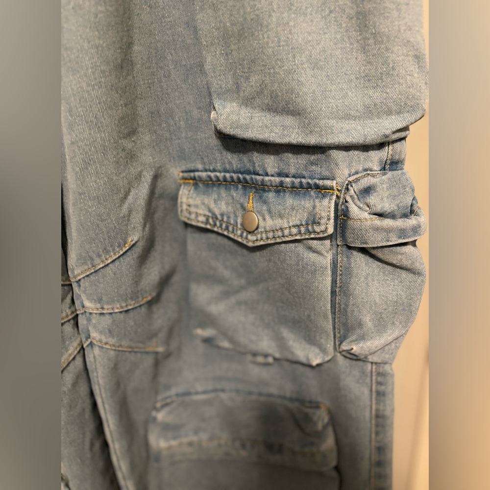 MICAS DENIM MID RISE POCKET STRAIGHT LEG CARGO JEANS NWT XXL - Picture 4 of 10